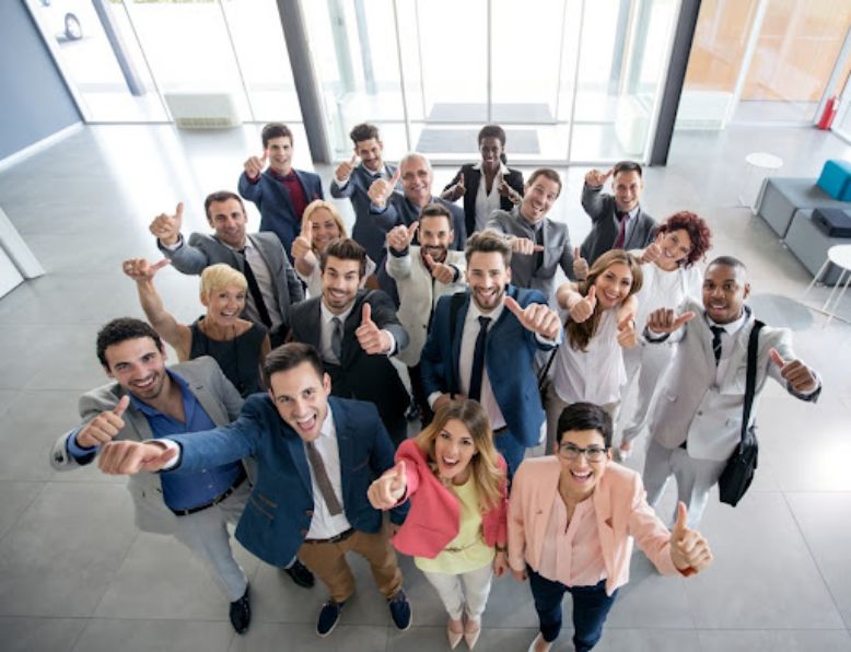 group giving thumbs-up