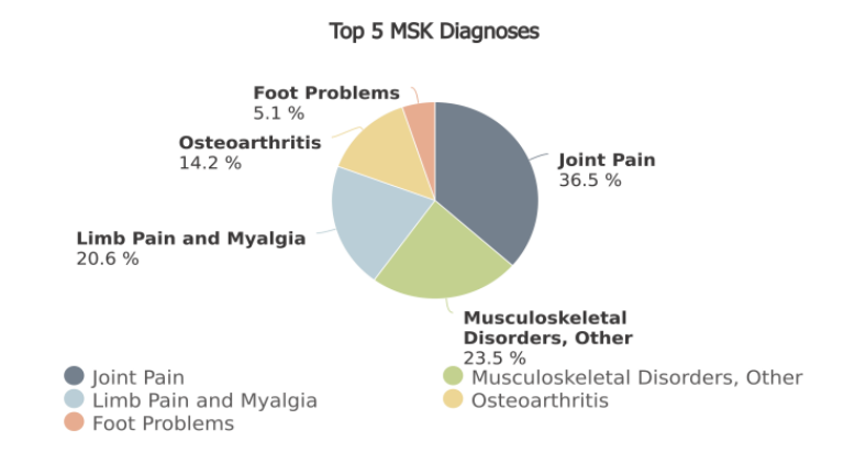 top 5 msk diagnoses