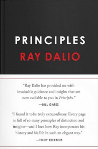 principles Ray Dalio book cover with quotes