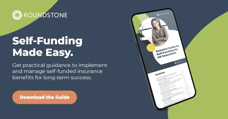 Roundstone banner promoting the Self-Funding Made Easy guide, with a Download the Guide button and a phone showing the ebook.
