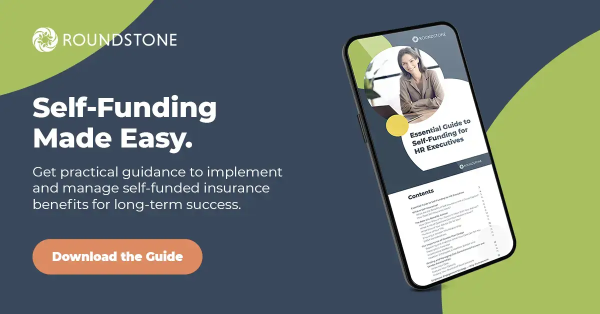 Roundstone banner promoting the Self-Funding Made Easy guide, with a Download the Guide button and a phone showing the ebook.