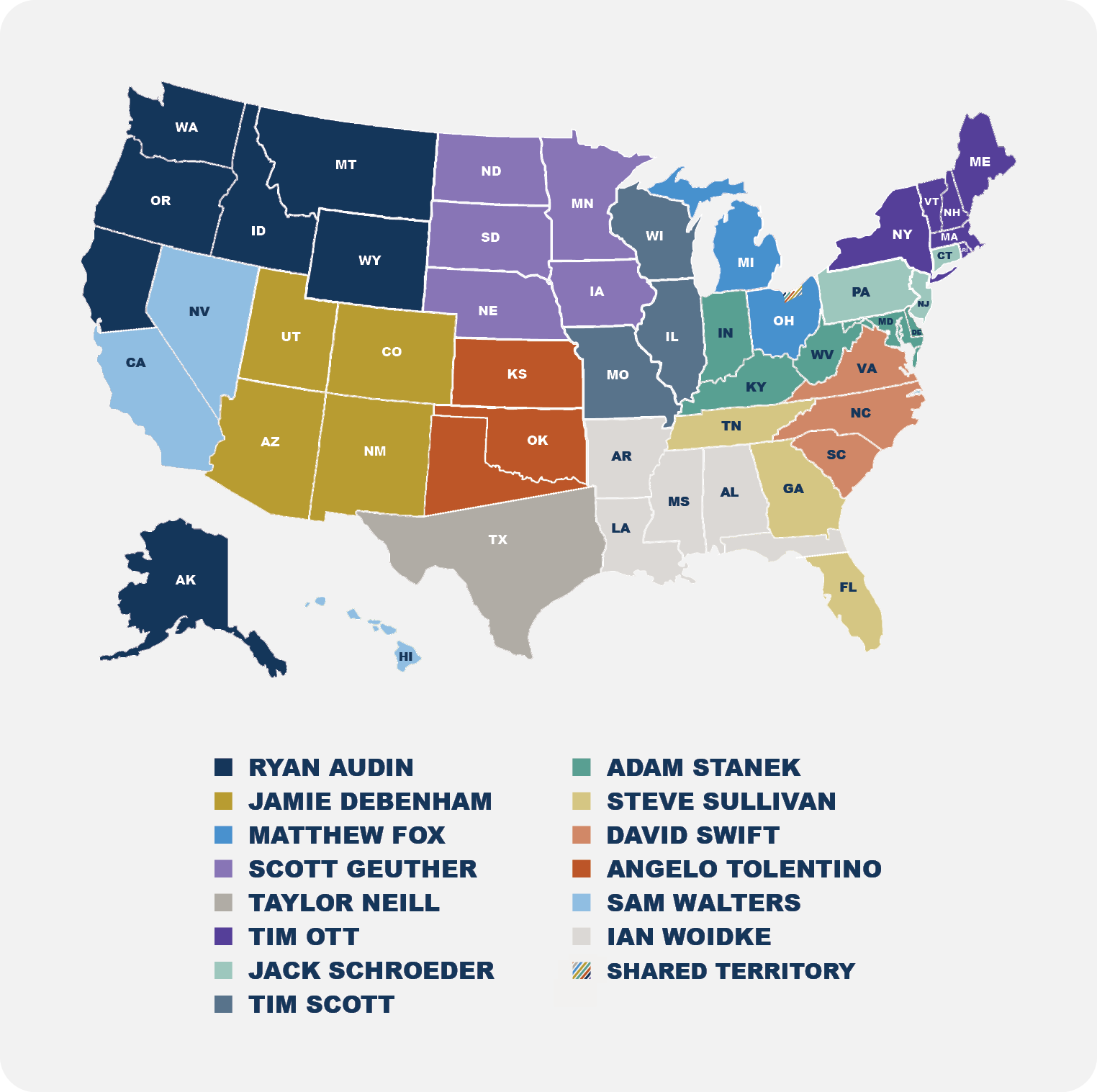 Sales Territory Map Graphic