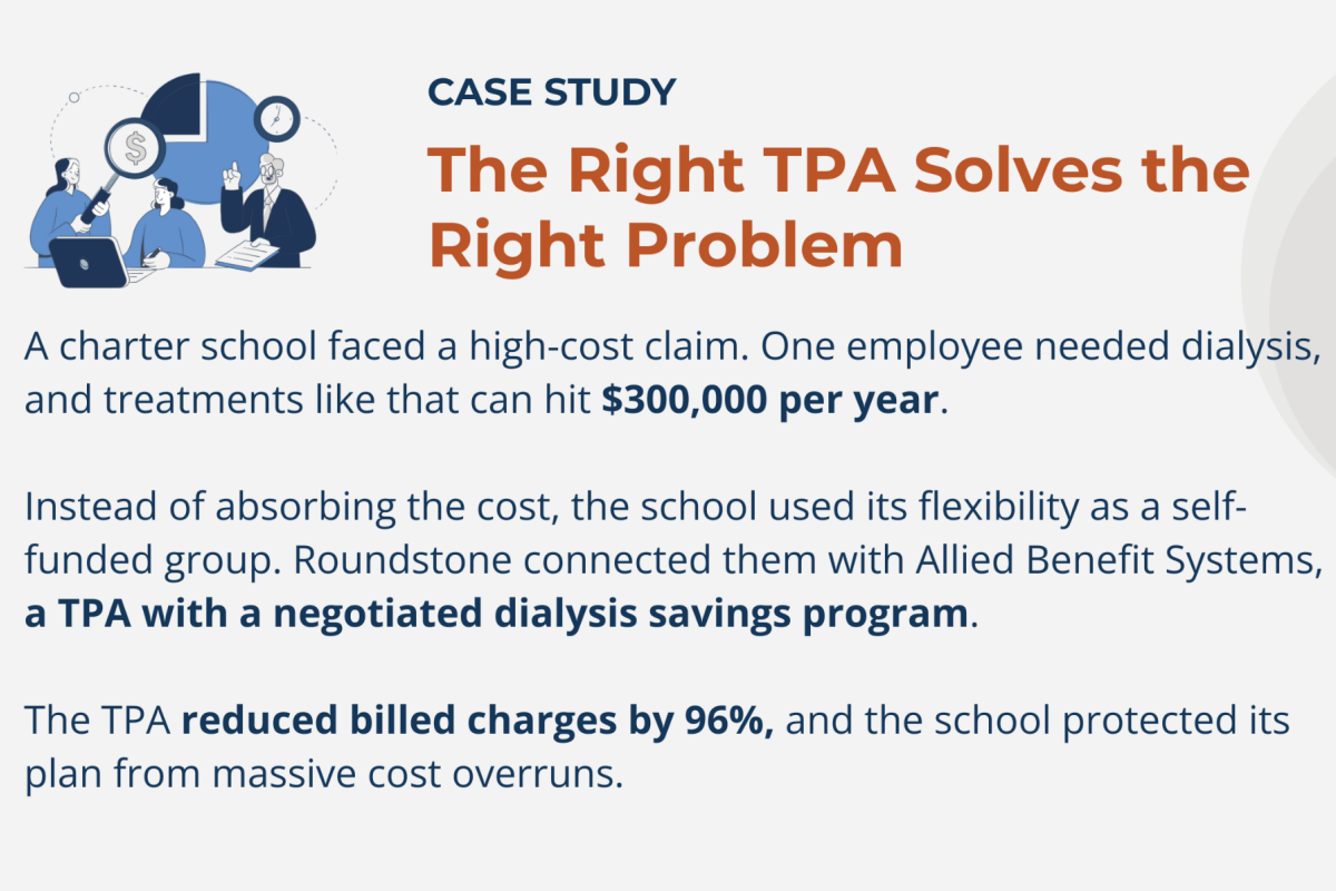 TPA saves charter school 96% on dialysis treatment costs