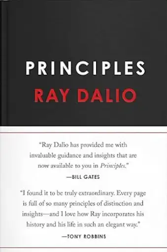 principles Ray Dalio book cover with quotes