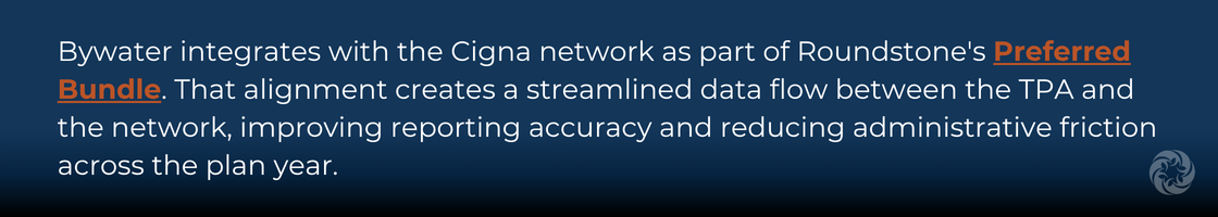 Bywater integrates with Cigna via Roundstone's Preferred Bundle